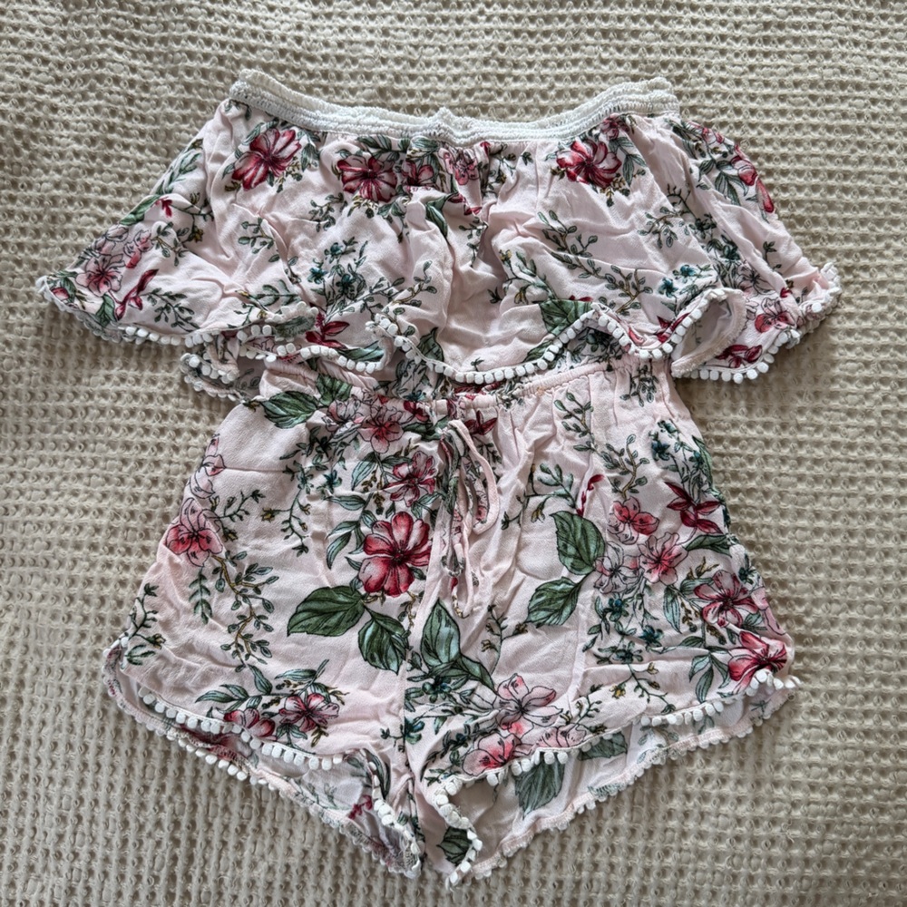 Forever 21 Pink Floral Romper